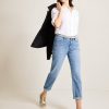Mid-Rise Slim Boyfriend Jeans