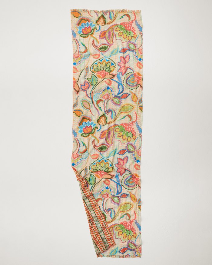 Hypnotic Garden Double Face Scarf