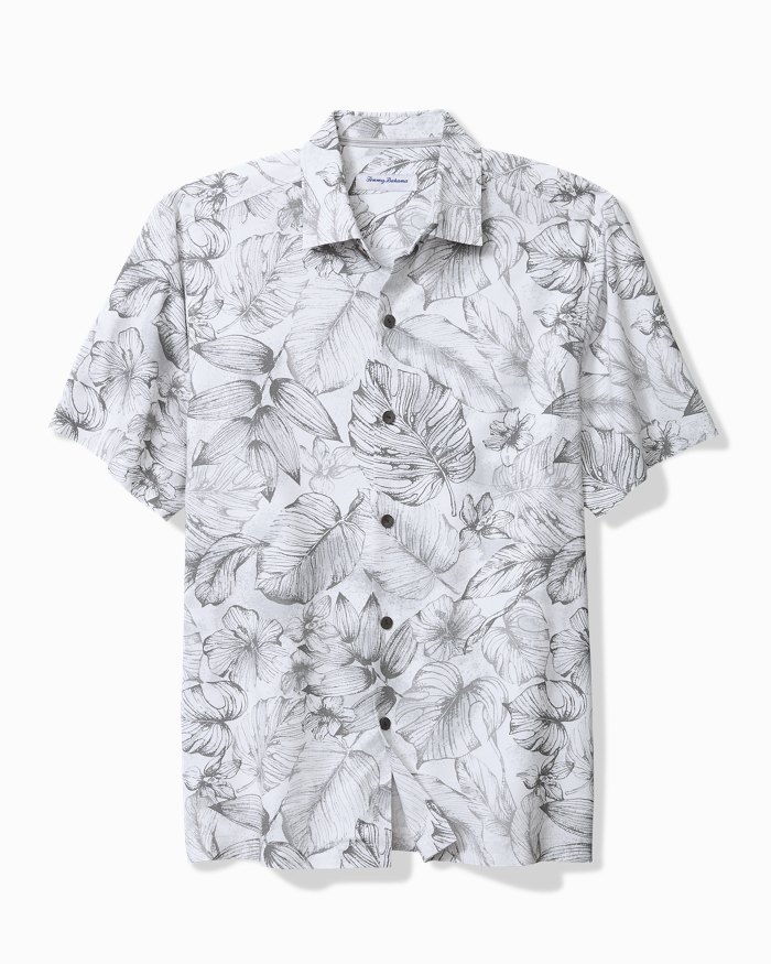 Big & Tall Coastal Ease Frond Escape IslandZone® Camp Shirt