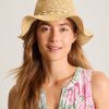 Lydia Crochet Raffia Packable Hat