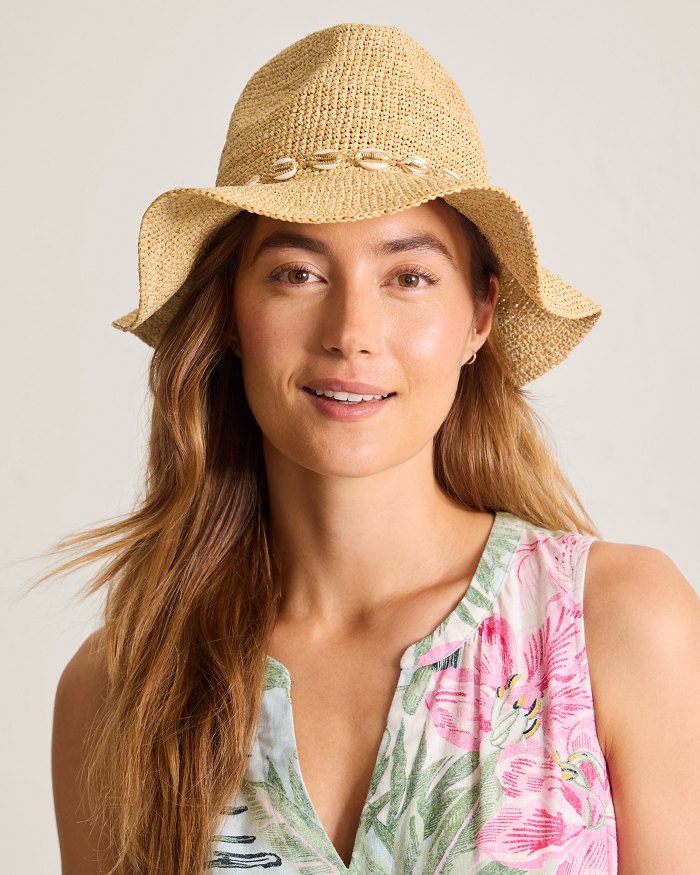 Lydia Crochet Raffia Packable Hat