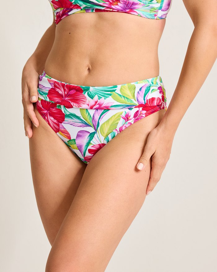 Island Cays Fiesta High-Waist Sash Bikini Bottoms