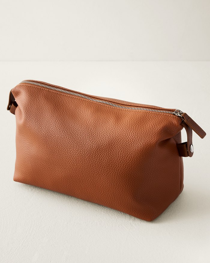 Brown Embossed Marlin Dopp Kit