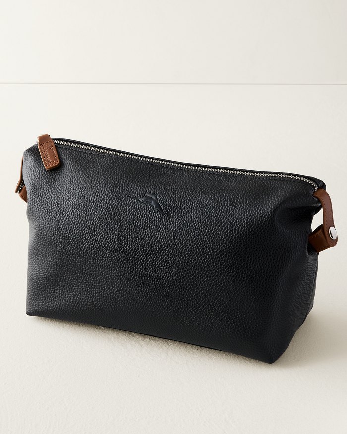 Black Embossed Marlin Dopp Kit