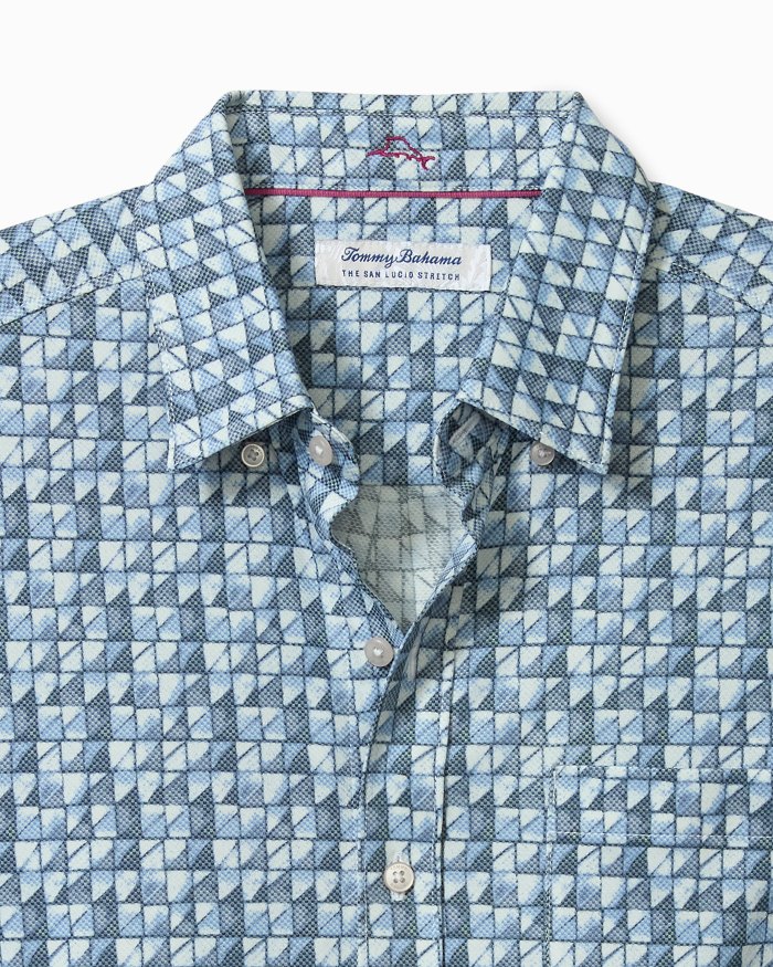 San Lucio Tiles Away Stretch Knit Shirt
