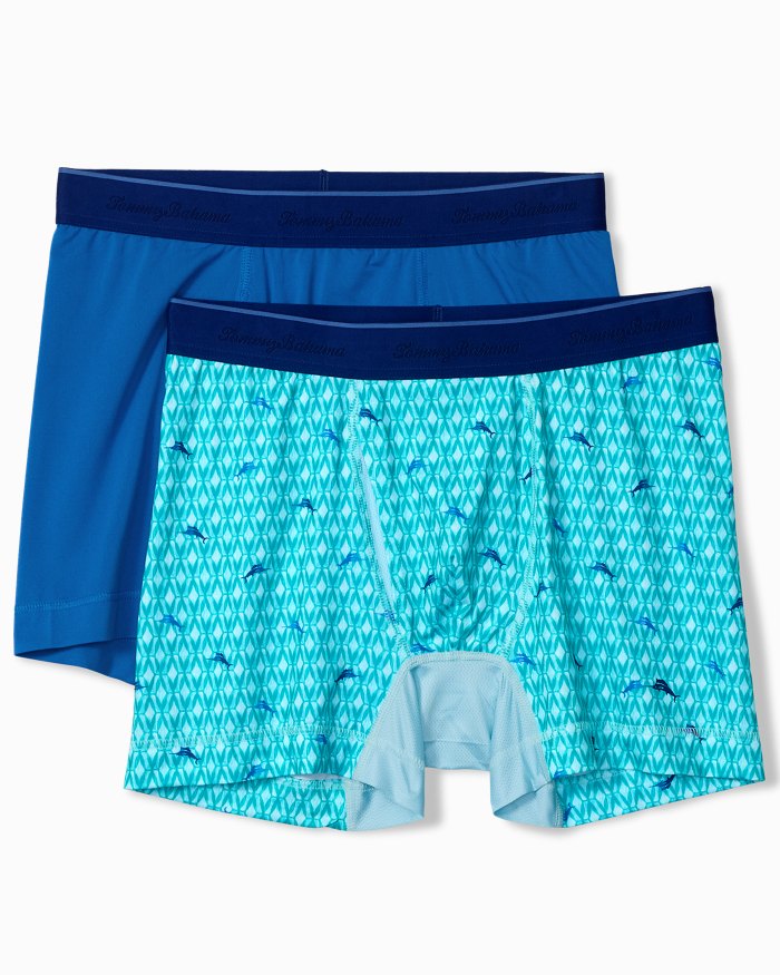 Aloha Print Tech Boxer Briefs - 2-Pack