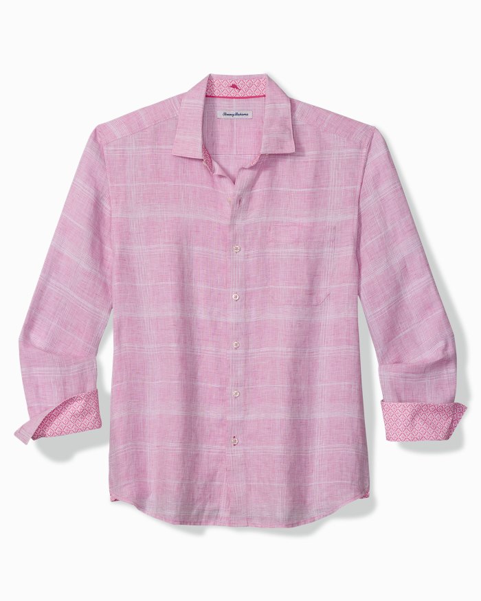 Big & Tall Paradisio Plaid Linen Shirt