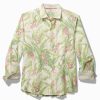 Barbados Breeze Calypso Fronds Stretch-Linen Shirt