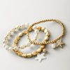Sapphire Seas Mother of Pearl Stretch Bracelet Set