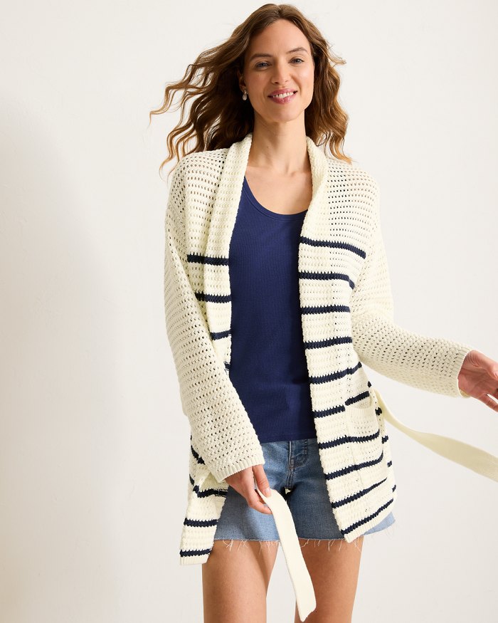 Stripe Crochet Cardigan