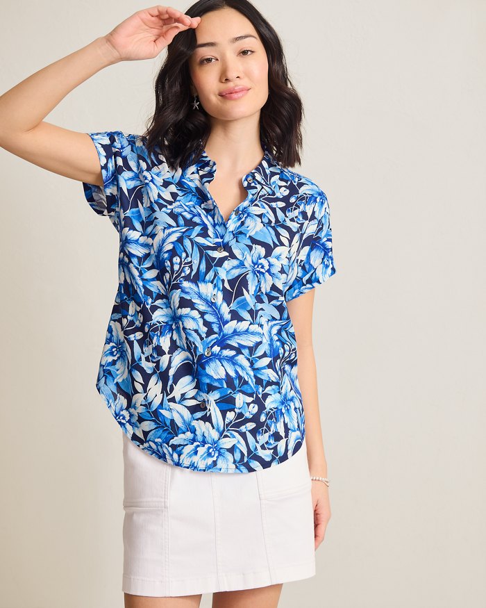 Flora Fresco Silk Camp Shirt