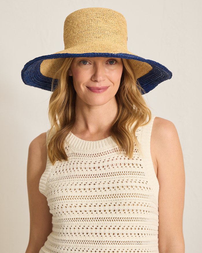 Lucia Crochet Raffia Packable Sun Hat
