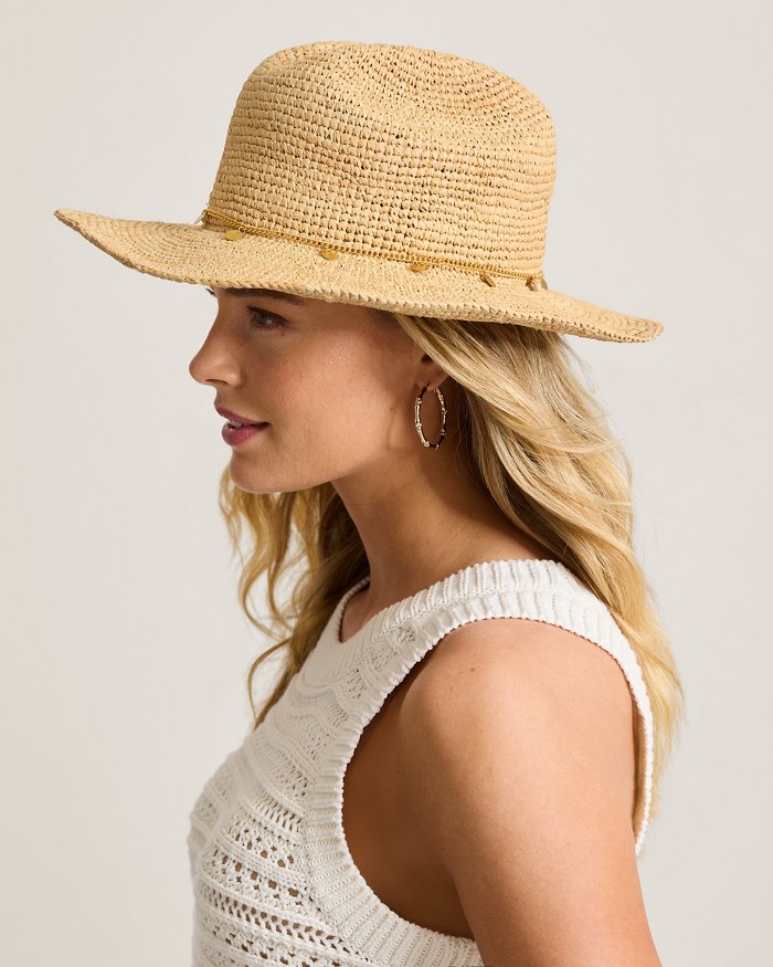 Raffia Cattleman's Cowboy Packable Hat
