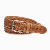 Braided Leather Stretch Belt