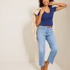 High-Rise Cropped Straight-Leg Jeans