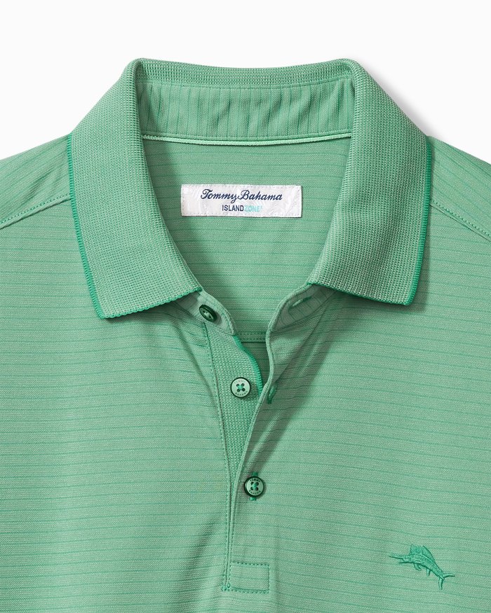 Big & Tall Bay Stripe IslandZone® Polo