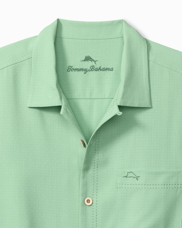 Big & Tall Coastal Breeze Check IslandZone® Camp Shirt