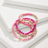 Tropical Blooms Pineapple Beaded Stretch Bracelet Set