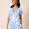 Island Gauze™ Daybreak Hibiscus Short-Sleeve Top