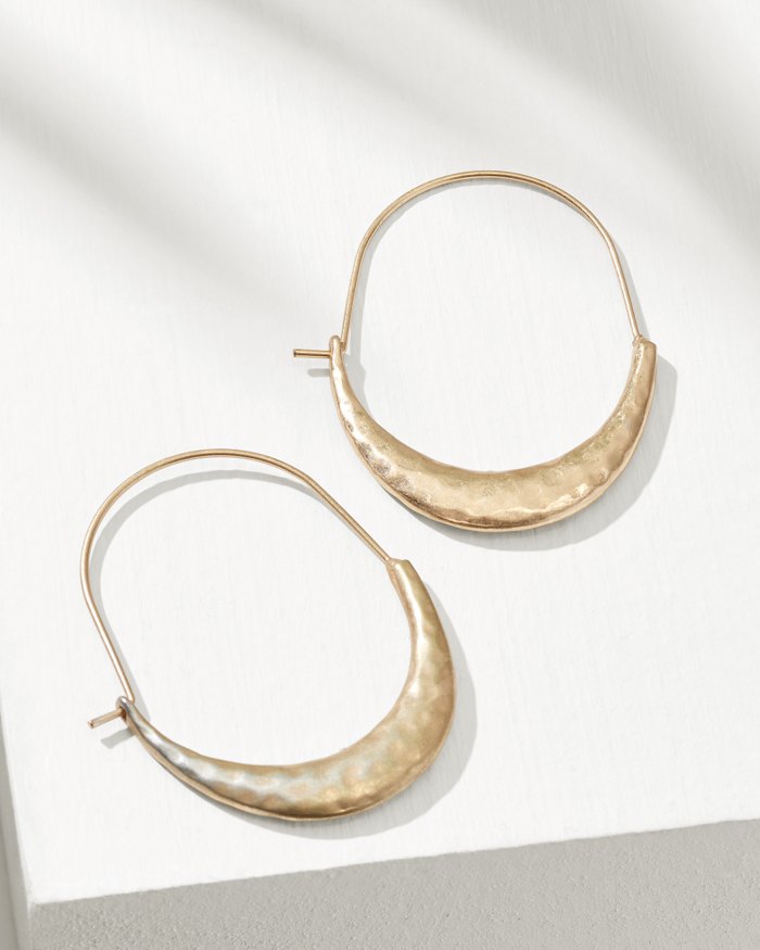 Sapphire Seas Half-Moon Hoop Earrings