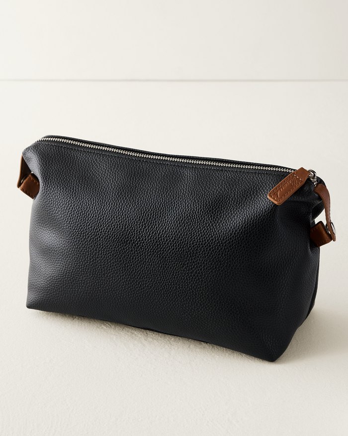 Black Embossed Marlin Dopp Kit