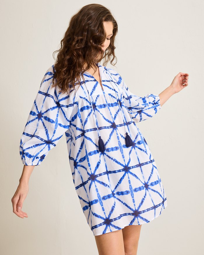 Catalina Shibori Cotton Coverup Dress