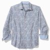 Big & Tall Sarasota Stretch Blue Flora IslandZone® Shirt