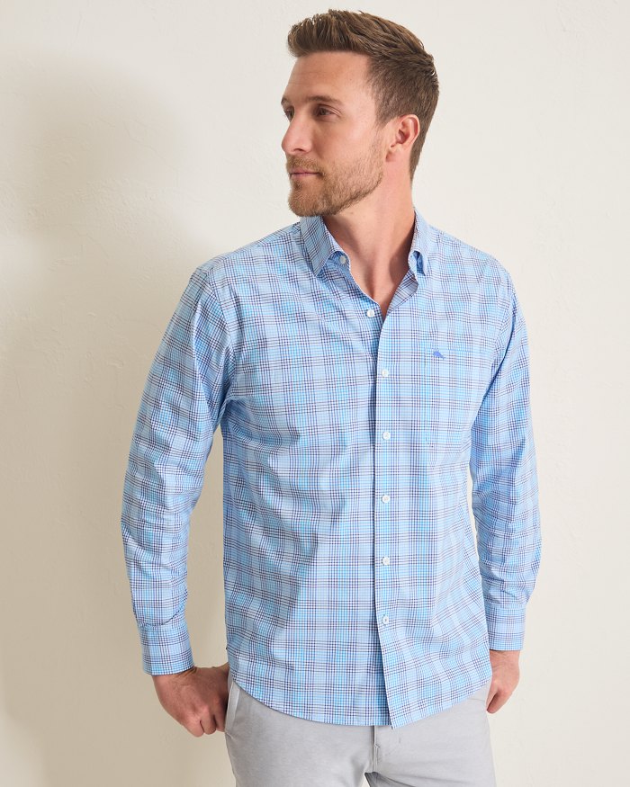 Sarasota Stretch Sea Tide Check IslandZone® Shirt