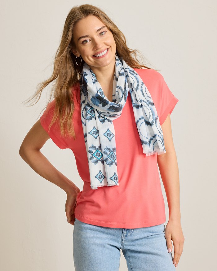 Batik Patch Wrap Scarf