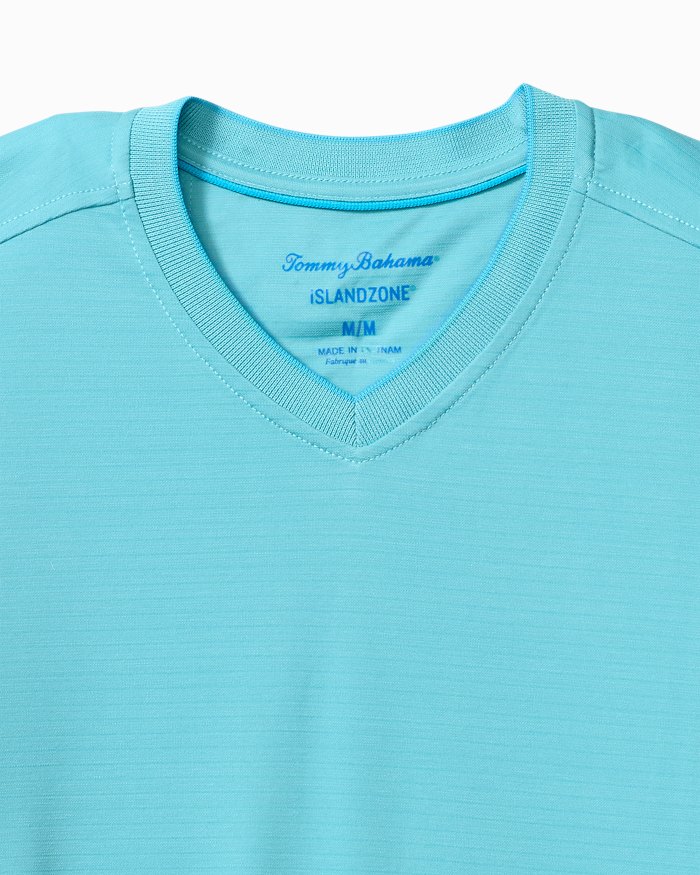 Big & Tall Bay Stripe V-Neck IslandZone® T-Shirt