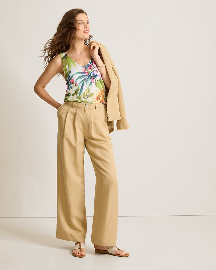 Cora Raw-Edge Twill Trousers