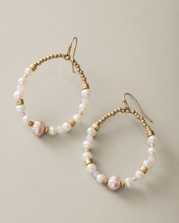 Flora Isles Bead & Pearl Drop Earrings