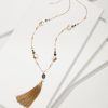 Indigo Shore Mixed Materials Tassel Necklace